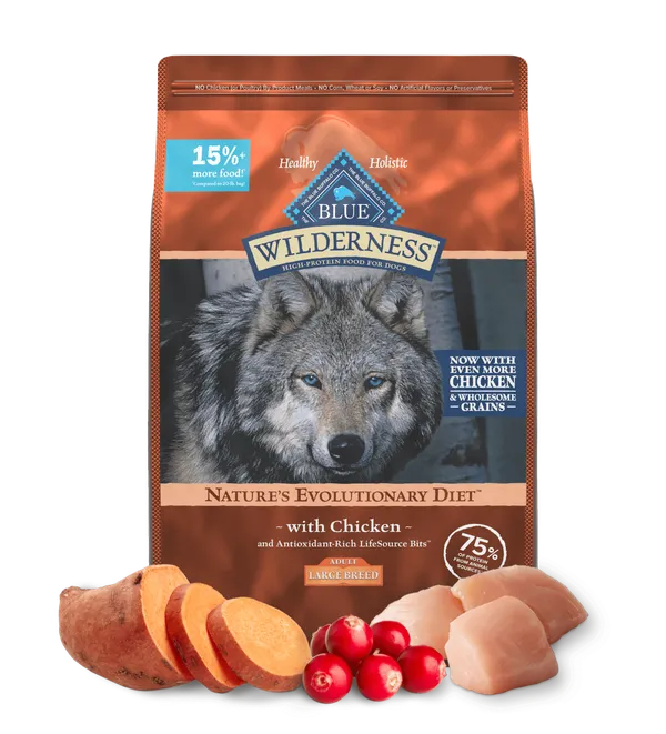 Blue Buffalo BLUE Wilderness Nature's Evolutionary Diet with Chicken for Large Breed Dogs Dry Food
