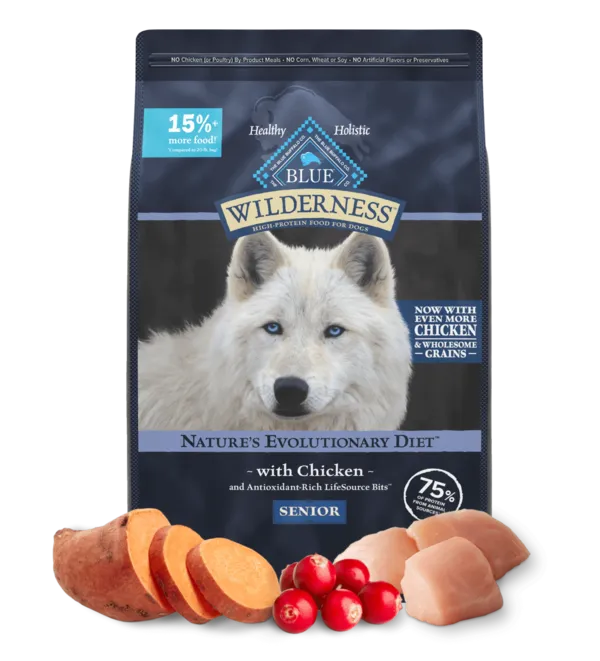 Blue Buffalo BLUE Wilderness Nature's Evolutionary Diet with Chicken for Senior Dry Food