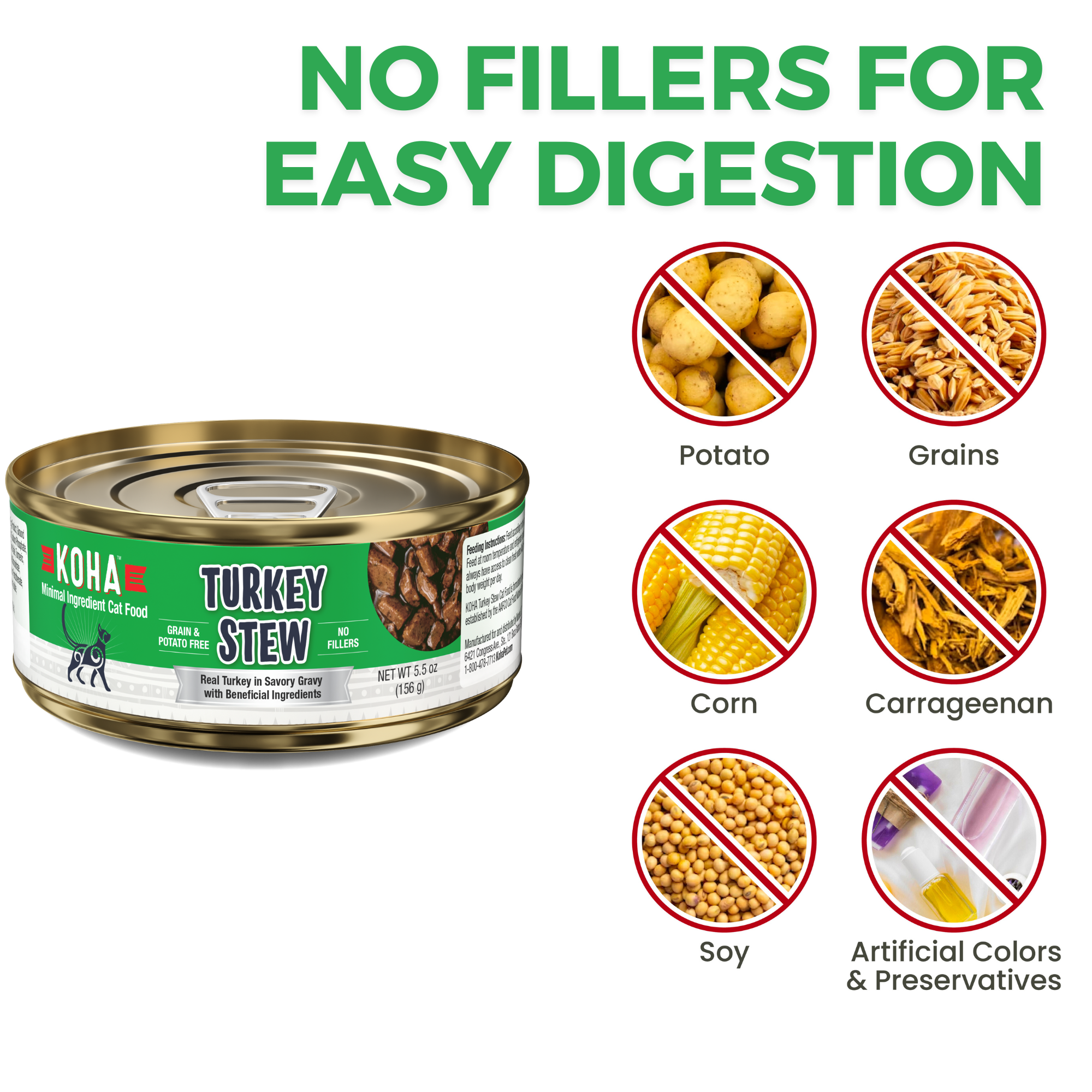Minimal Ingredient Turkey Stew for Cats– KOHA Pet