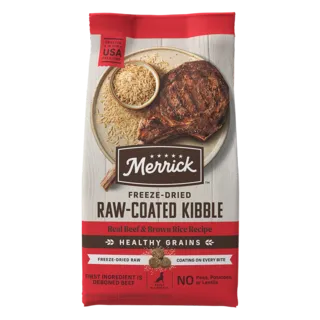 Merrick Healthy Grains Freeze Dried Beef Kibble Dog Food