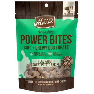 Merrick Power Bites Real Rabbit & Sweet Potato Dog Treats