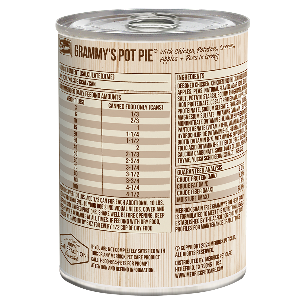 Grammy's Grain Free Chicken Pot Pie Wet Dog Food