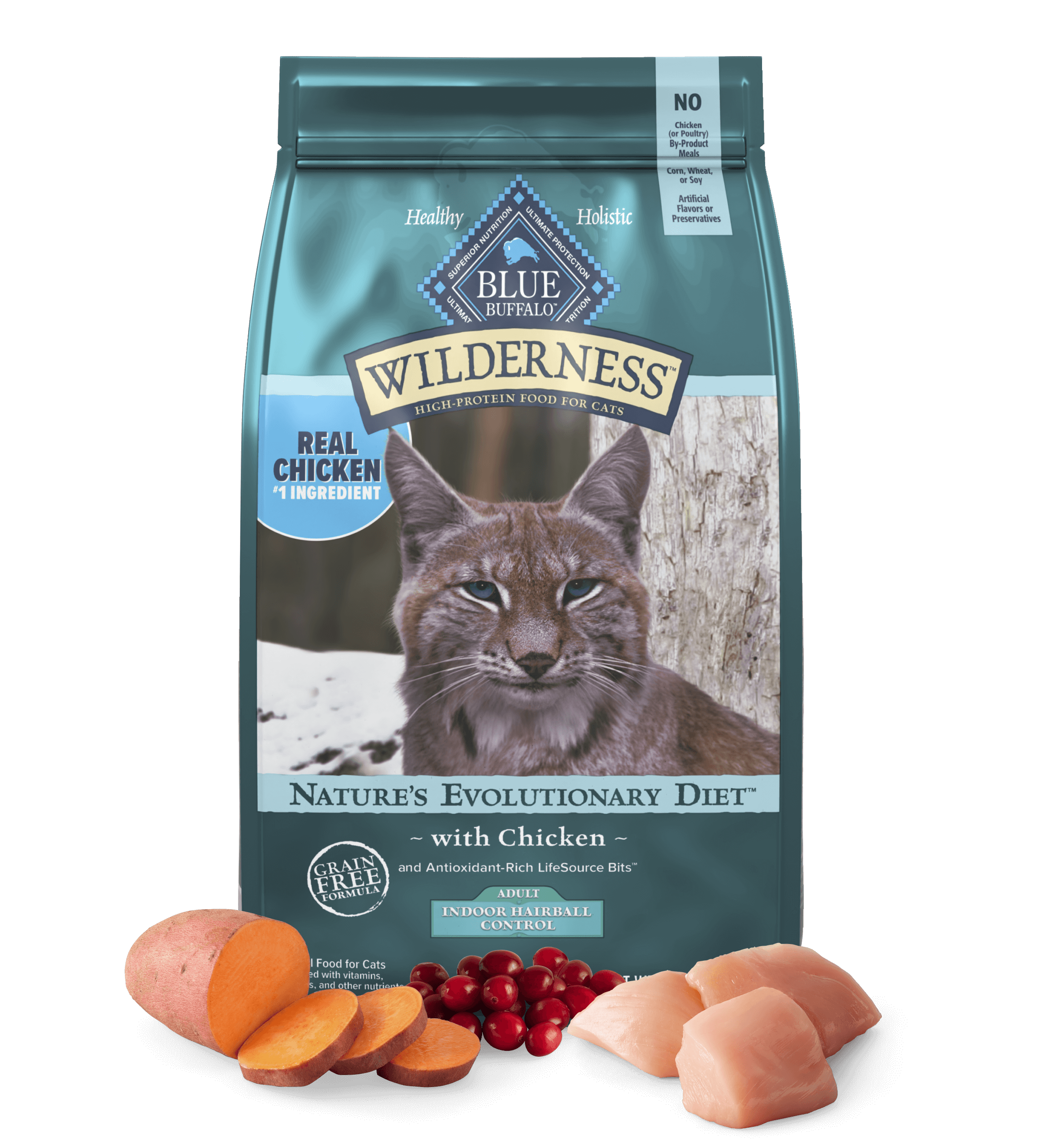 BLUE Wilderness Adult Dry Cat Food - Chicken Hairball Control