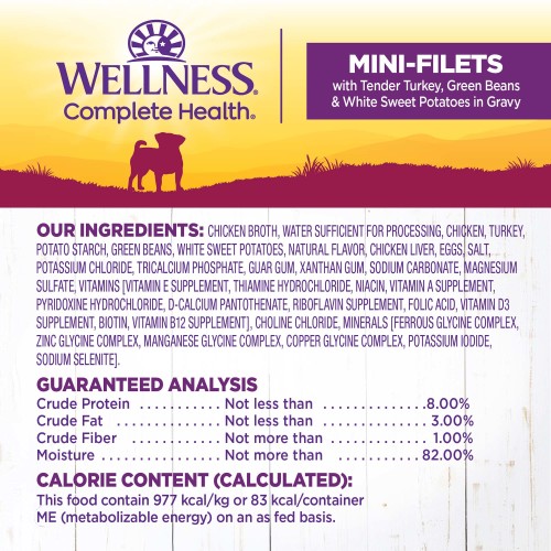 Wellness Complete Health Petite Entres Mini Fillets Tender Turkey, Green Beans & White Sweet Potato