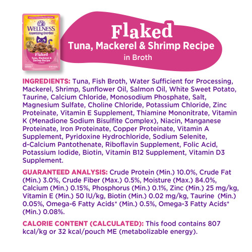 Wellness Appetizing Entrees Flaked Tuna, Mackerel & Shrimp - Cat