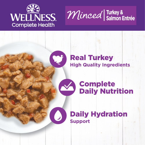 Wellness Complete Health Minced Minced Turkey & Salmon Entree