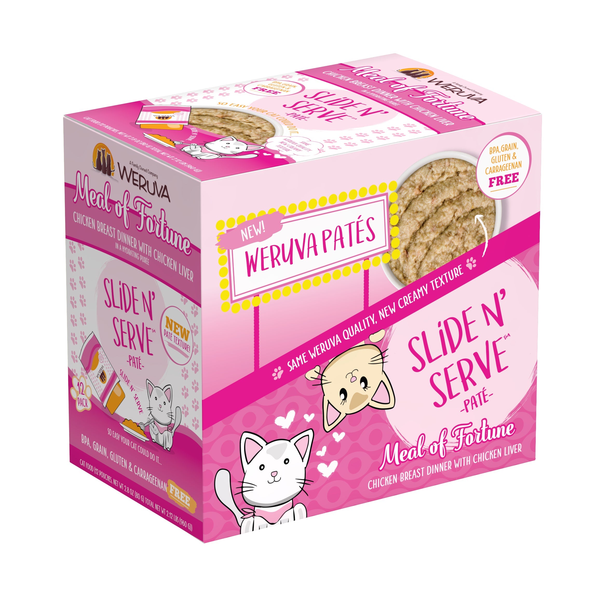 Weruva Cat Pat Meal of Fortune Chicken & Liver Slide N' Serve Pouch