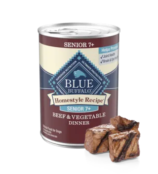 Blue Buffalo BLUE Homestyle Recipe Senior Dog Food Beef & Vegetable Dinner